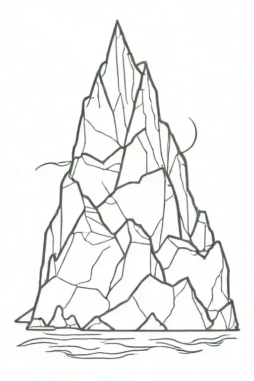 iceberg tattoo design idea