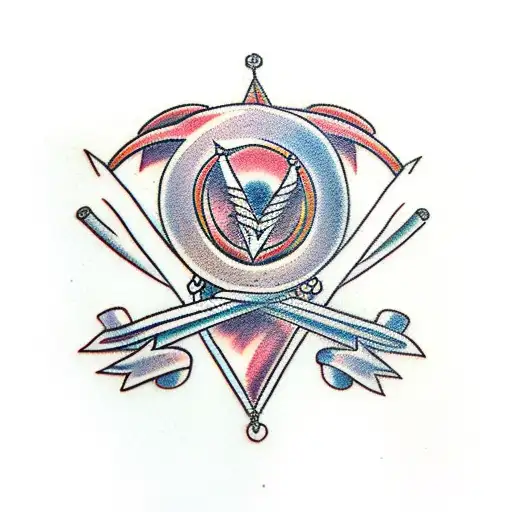 bow and arrow tattoo design idea