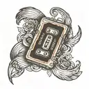 vintage cassette tape record tattoo for men tattoo design idea