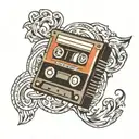 vintage cassette tape record tattoo for men tattoo design idea