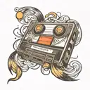 vintage cassette tape record tattoo for men tattoo design idea