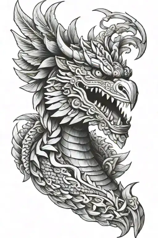 Quetzalcoatl tattoo design idea