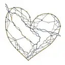 Kintsugi heart made tattoo design idea