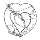 Kintsugi heart made tattoo design idea
