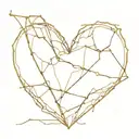 Kintsugi heart made tattoo design idea