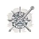 Thin line tattoo that can go on the arm or leg, small size approximately 4x3 cm in dimensions for 4 men brothers tattoo design idea