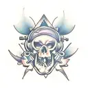 Thin line tattoo that can go on the arm or leg, small size approximately 4x3 cm in dimensions for 4 men brothers tattoo design idea