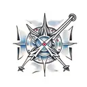 Thin line tattoo that can go on the arm or leg, small size approximately 4x3 cm in dimensions for 4 men brothers tattoo design idea