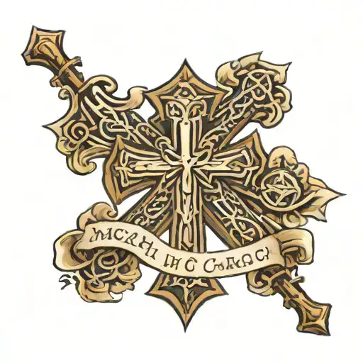 Christian Cross micah 7:8 bible verse tattoo design idea