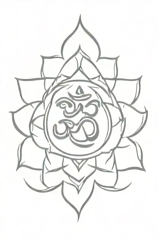 trishul Om tattoo design idea