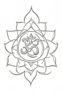 trishul Om tattoo design idea