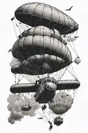 c130 parachute tattoo design idea