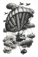 c130 parachute tattoo design idea