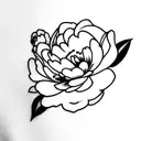 Peony tattoo design idea