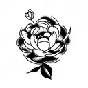 Peony tattoo design idea