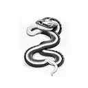 Hand with snake and a phrase saying Trust No One tattoo design idea