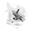 duck hunting tattoo design idea