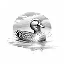 duck hunting tattoo design idea