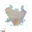 A Nusantara map with hidden spy symbols and clues scattered throughout tattoo design idea