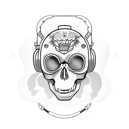 monkey spacesuit Skull flying dead  flying in space  tattoo design idea