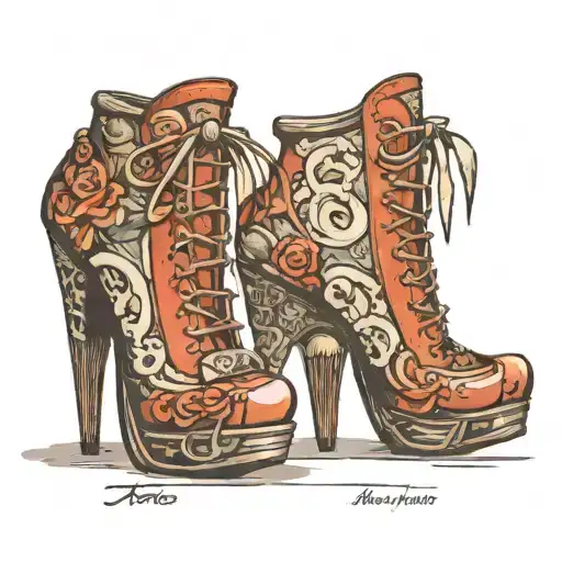 skyscraper heels tattoo design idea