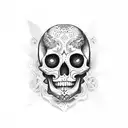 Mexican skull tattoo design idea