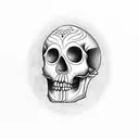 Mexican skull tattoo design idea