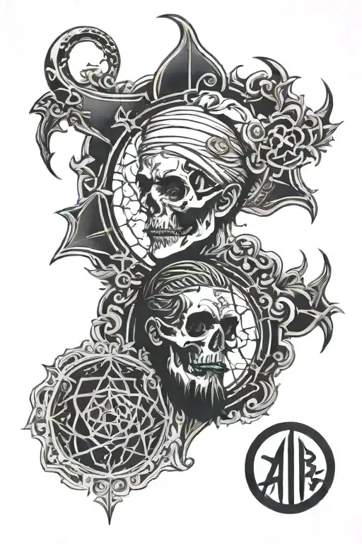 Islam vs Antichrist tattoo design idea