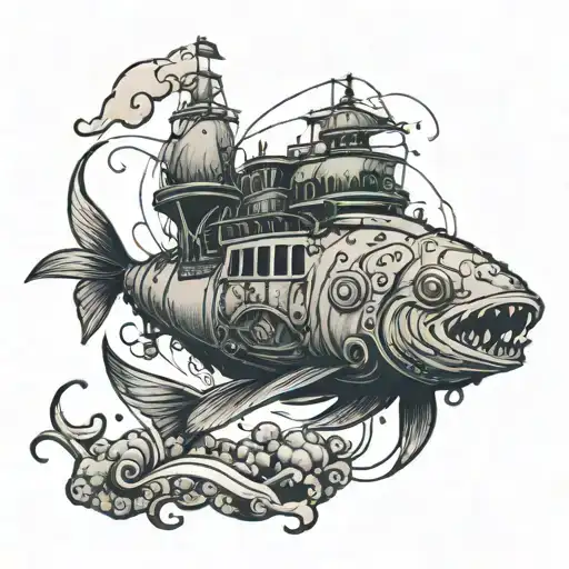 2000 leagues under the sea tattoo design idea