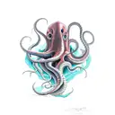 giant squid  tattoo design idea