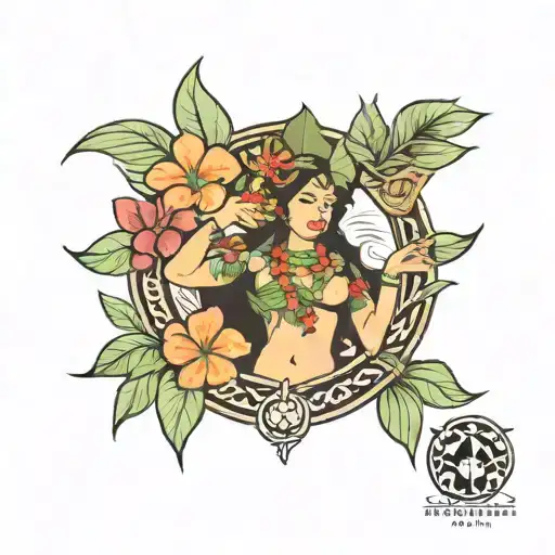 HULA MARKET tattoo design idea