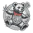 Grateful Dead dancing bear tattoo design idea