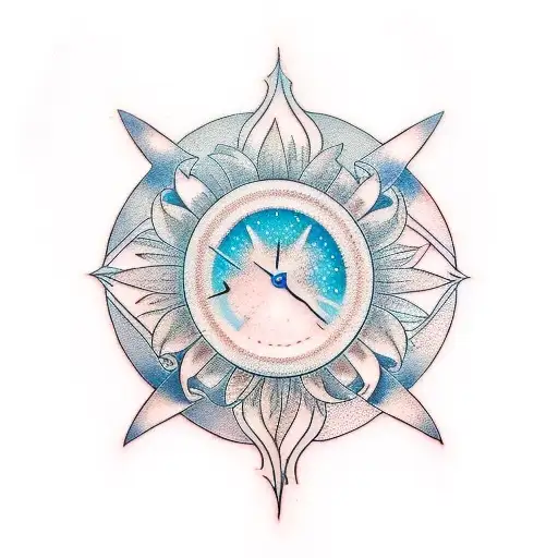 Timeless Hourglass: An hourglass tattoo with a unique twist, incorporating elements like flowing petals or intricate det tattoo design idea