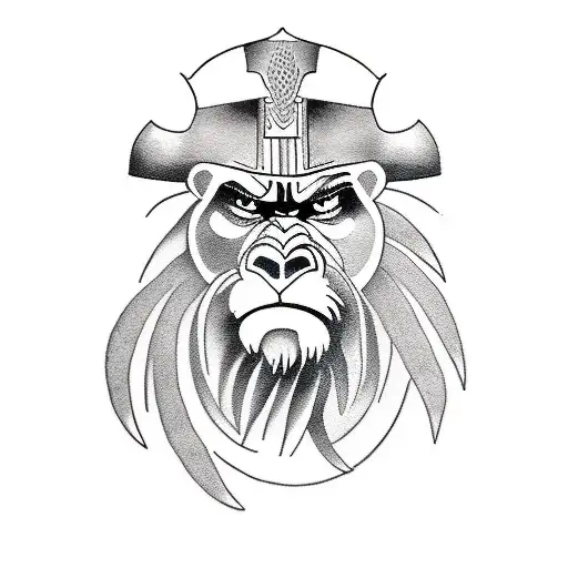 Vicking, Spartan, samurai, knight, lion, gorilla  tattoo design idea