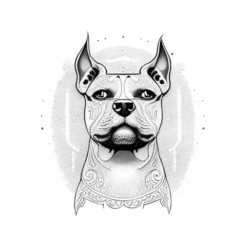 staffie tattoo design idea