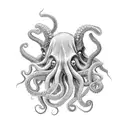 octopuswith 666 in his tentacles tattoo design idea