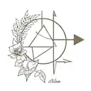aloha in an arrow piercing tattoo design idea