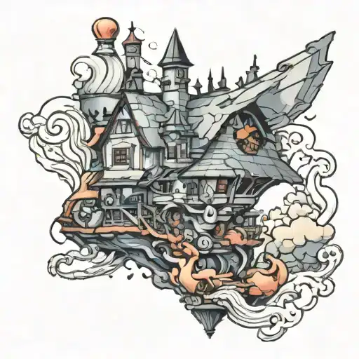 howls moving castle tattoo design idea