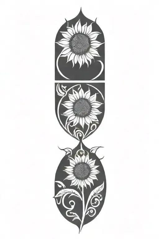 sunflower tattoo design idea