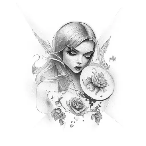 feminine tat in living memory of dad tattoo design idea