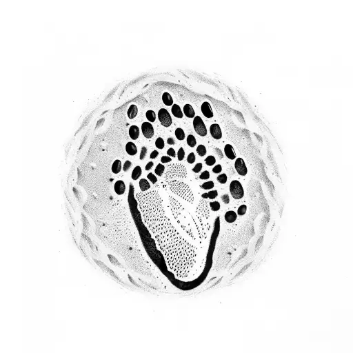 bear paw print, red cardinal, cancer ribbon  tattoo design idea