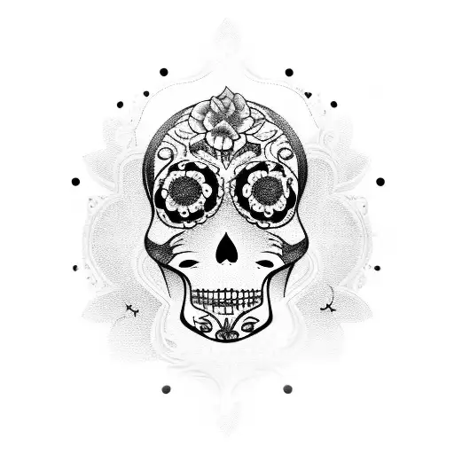 dia de los muertos tattoo design idea