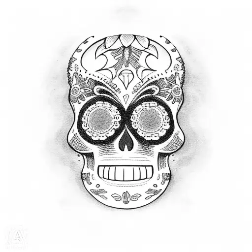 dia de los muertos tattoo design idea