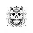dia de los muertos tattoo design idea