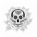dia de los muertos tattoo design idea