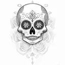 dia de los muertos tattoo design idea