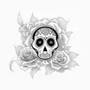 dia de los muertos tattoo design idea