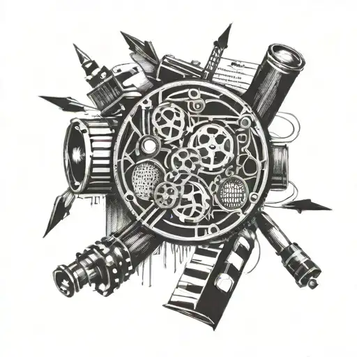 A dotwork tattoo of a film reel with scenes from the client's favorite movies 'Wolf of Wallstreet', 'American Gangster', 'Memento', and 'The Joker' intertwined tattoo design idea