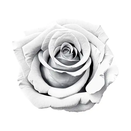 single line rose tattoo design idea
