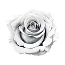 single line rose tattoo design idea